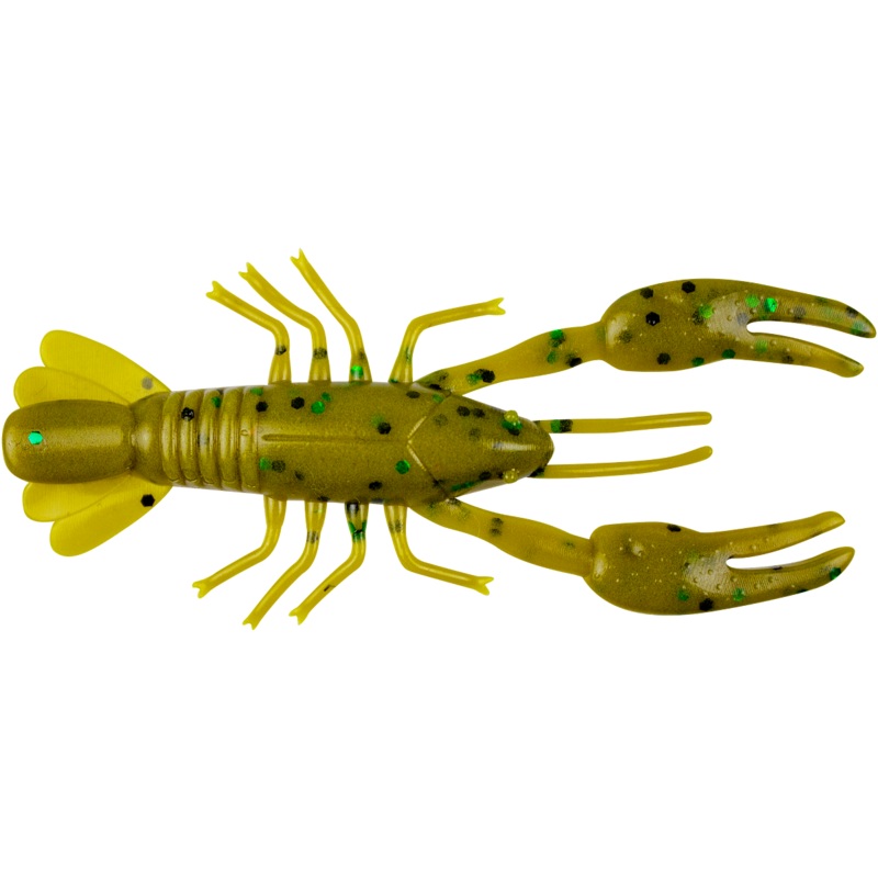 YUM Ned Craw 2 1/2 inch Ned Rig Soft Bait Amber Green Flake