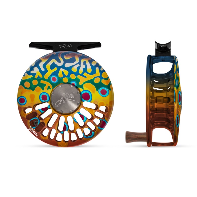 Abel TR Fly Reel – DeYoung Brook Flank – 2/3 WT with Rosewood Handle 2/3 wt