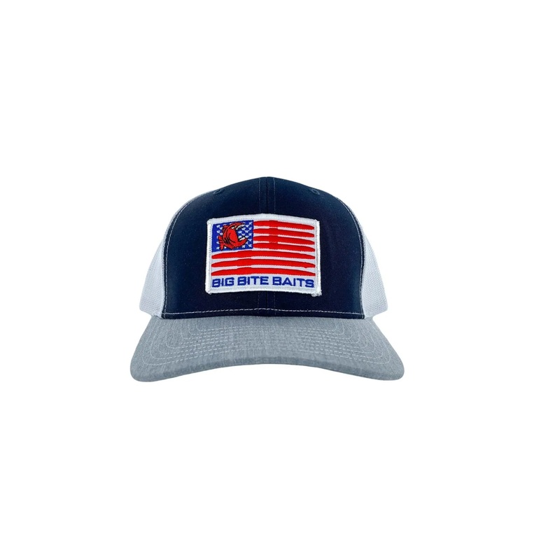 BIG BITE BAITS FLAG PATCH HAT Navy / Heather