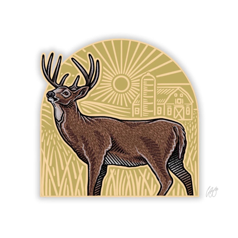 Casey Underwood Whitetail Arch Decal Sticker