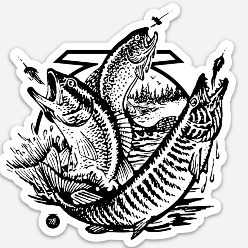 Musky Fool Midwest Trio Sticker
