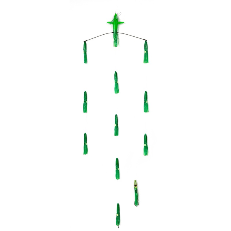 Sterling Tackle 18″ Tracker Bar – 6″ Bulb Squids Port Green