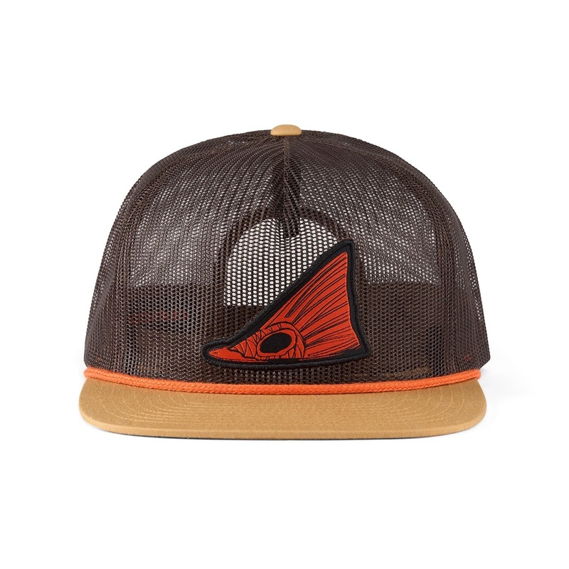 Grundens Tailing Red Mesh Trucker Hat