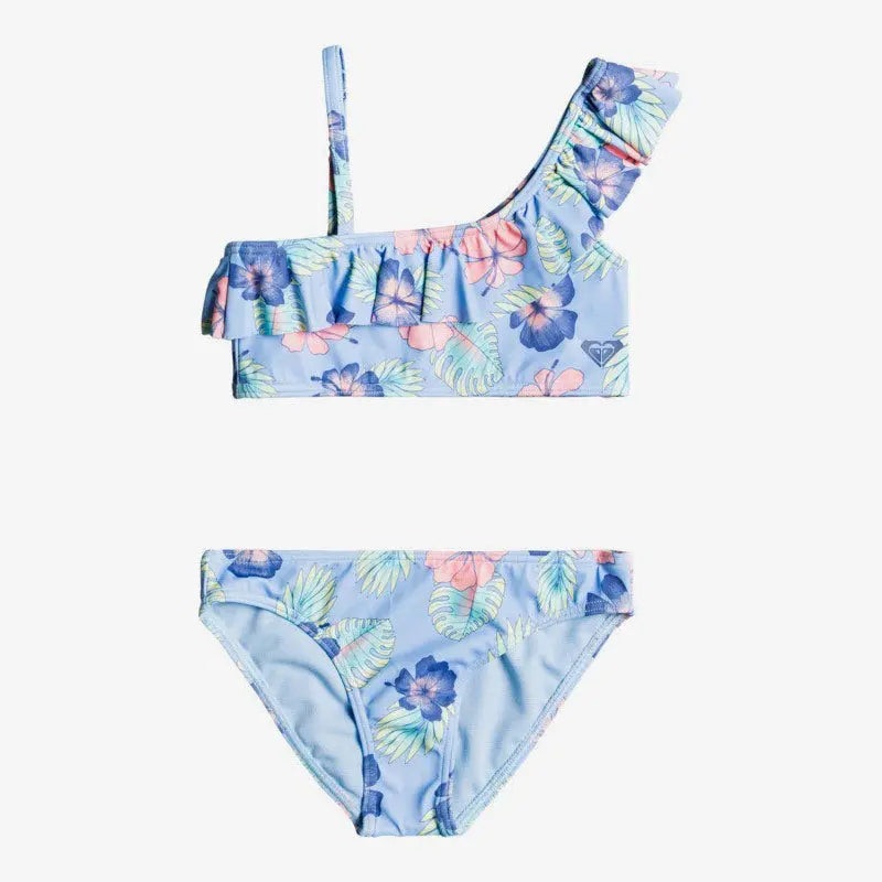 ROXY GIRL’S GOOD EMOTIONS BIKINI SET PLACID BLUE HAPPY HIBISCUS 2