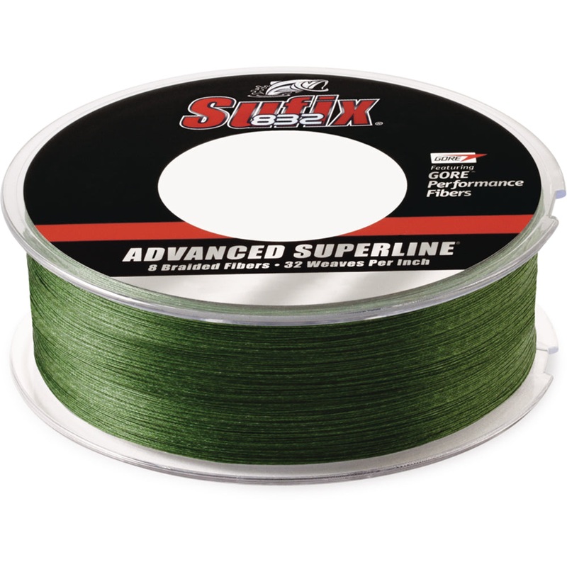 Sufix 832 Advanced Superline Low-Vis Green Braided Line – 600 Yard Bulk Spool Low-Vis Green 6 lb test – 600 yards