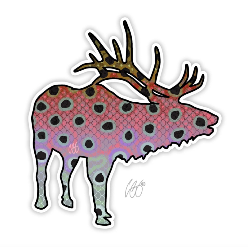 Casey Underwood Elk Trout Decals Sticker – Rainbow