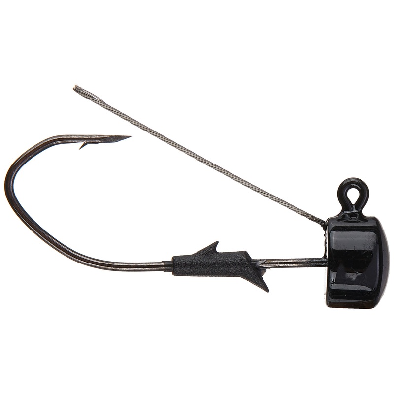 Eagle Claw Trokar Weedless Tungsten Pro-V Finesse Ned Rig Jighead 2 pack Black 1/15 oz