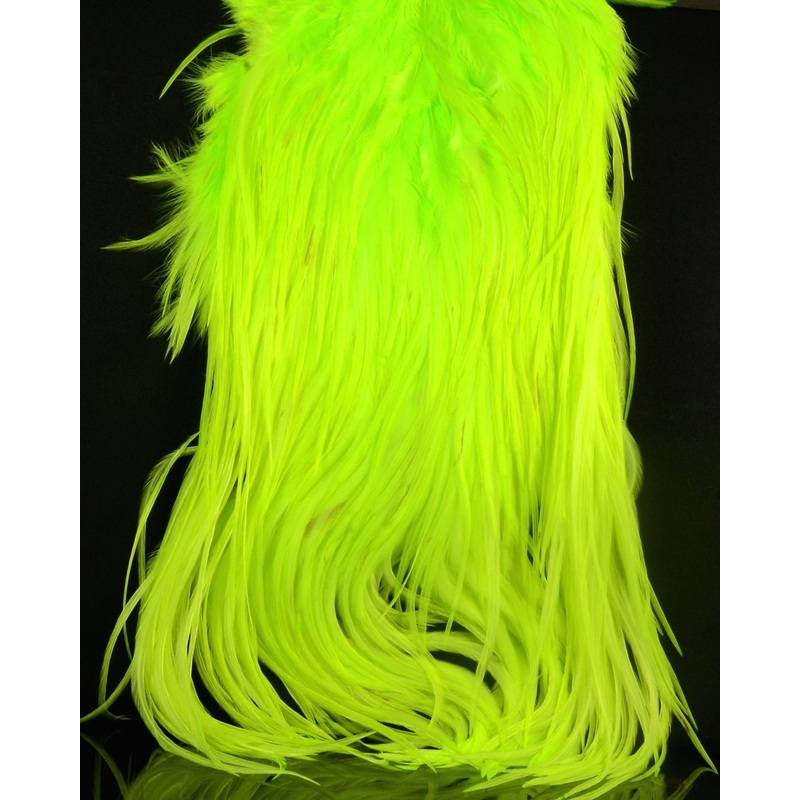 Hareline UV2 Flat Wing Saddles Pastel Chartreuse