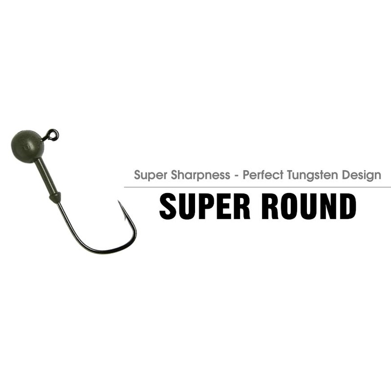 Keitech Super Round Tungsten Jig Heads 1/8 #1/0