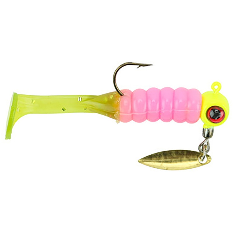 Mr. Crappie Sausage Head Jig Pre-Rigged w/Slabalicious Soft Plastic Electric Chicken 1/16oz