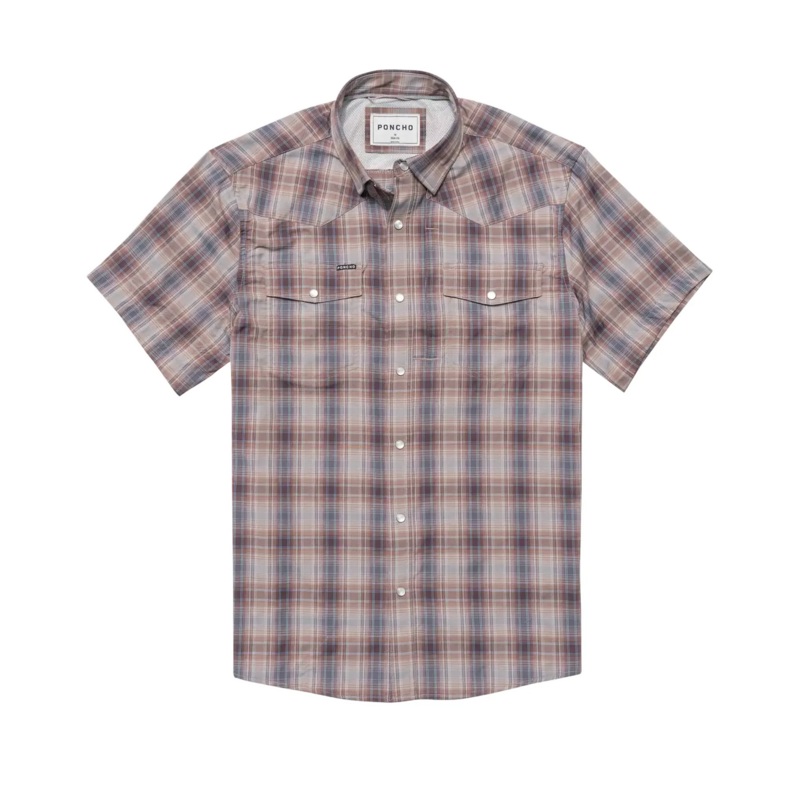 Poncho M’s The Dalhart Shirt Regular Brown / Blue Plaid S