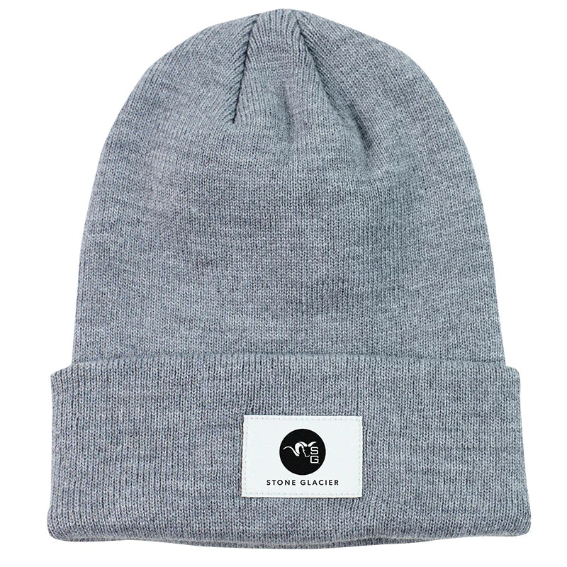 Stone Glacier SG Circle Ram Tall Cuff Beanie Heather Grey