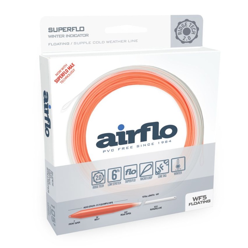 Airflo Ridge 2.0 Ultra Supple Winter – Indicator – Hot Coral/White WF5F