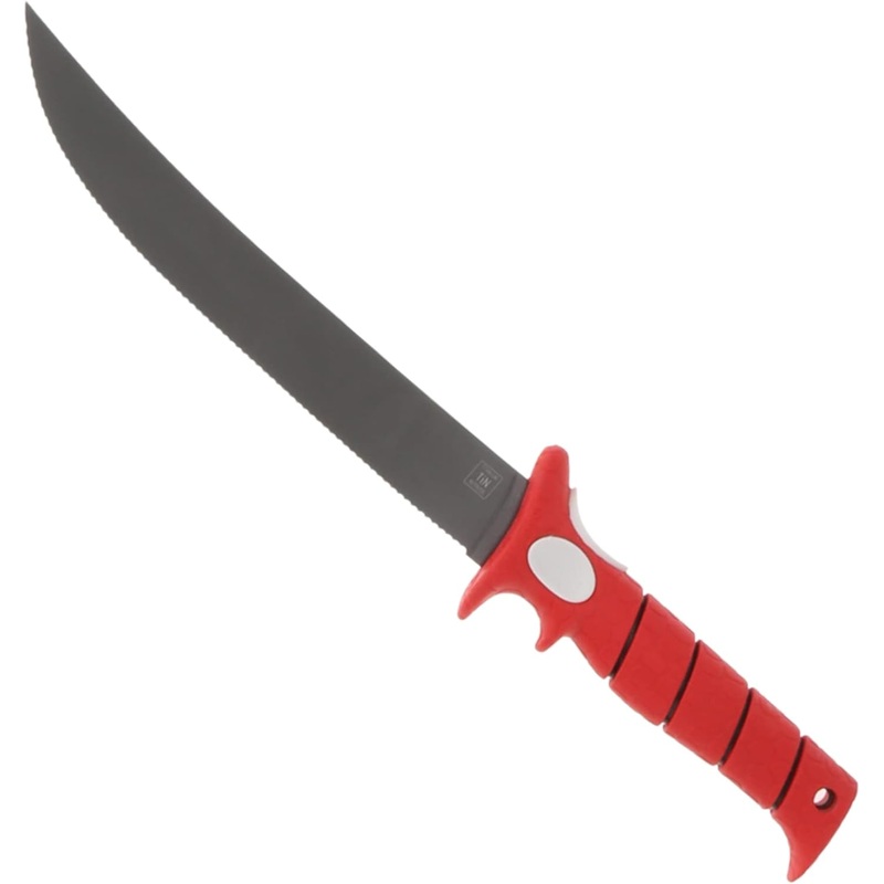 Bubba 9″ Serrated Flex Knife with Non-Slip Grip Handle and Sheath