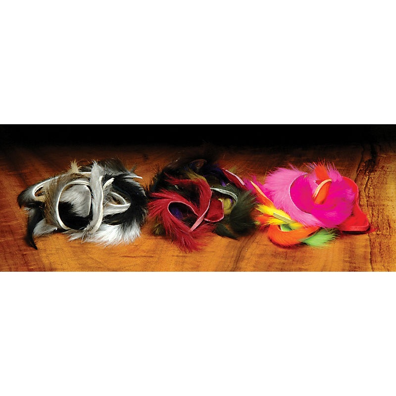 Hareline Strip Combo Natural Colors with Black #1