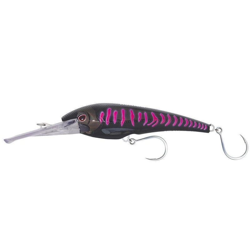 Nomad DTX Minnow 220 Heavy Duty Sinking 9″ Trolling Lures Black Pink Mackerel Size- 9″ Weight- 7-3/4oz