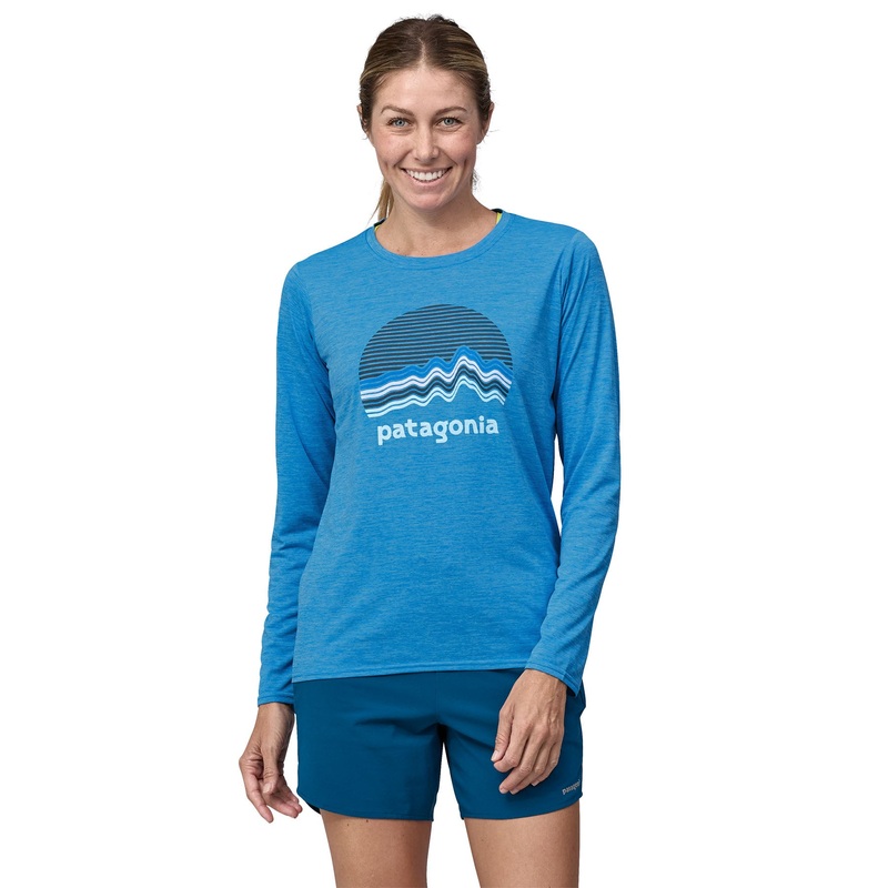 Patagonia W’s L/S Capilene Cool Daily Graphic Fitz Roy Far Out: Feather Grey / FOFR XXS