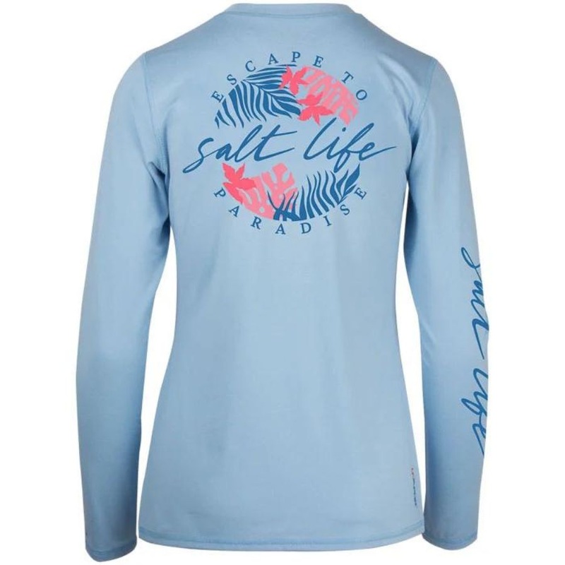 SALT LIFE OASIS L/S CREW SLX WHITE L