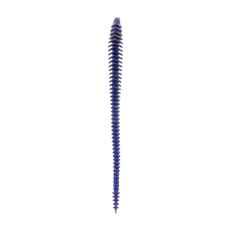 Boosa Shakey Worm – 6.5″ Blue Fleck Magic