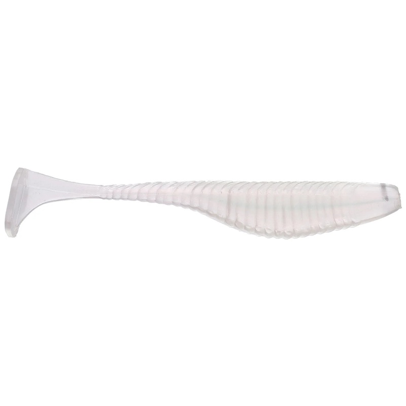 DAMIKI ARMOR SHAD PADDLE TAIL 3″ Pearl White 3″