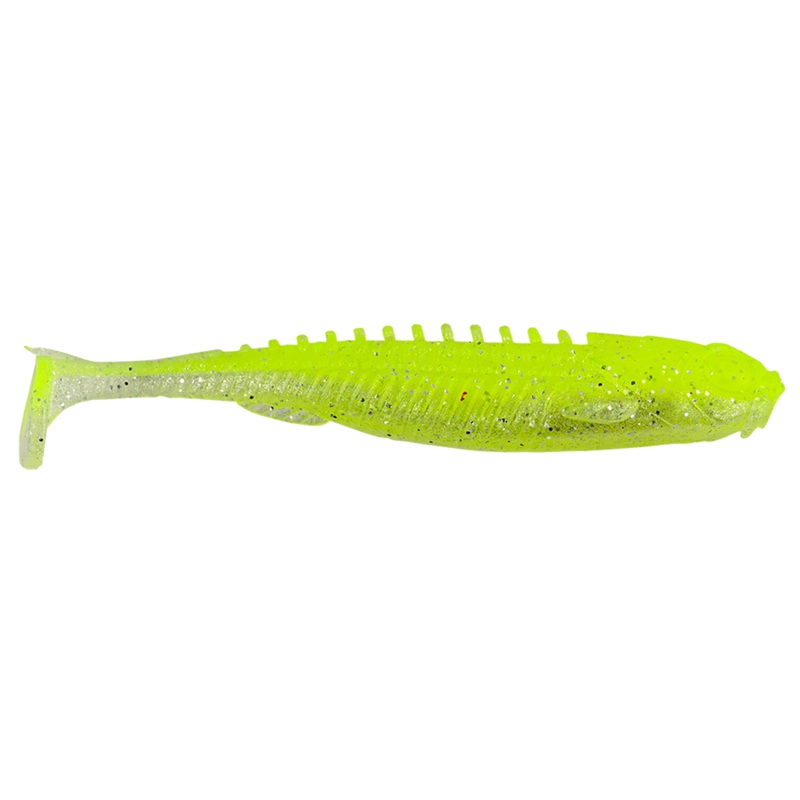 EYE-CANDY PADDLE SHAD 5PK 4IN CHARTREUSE SHAD