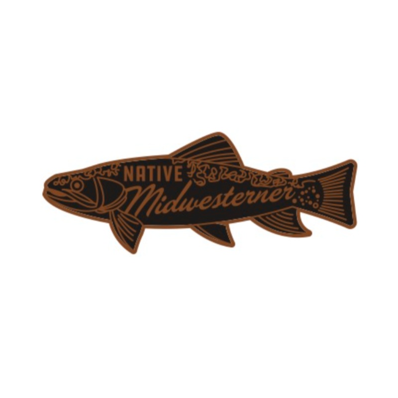 Musky Fool Native Midwesterner Brook Trout Sticker