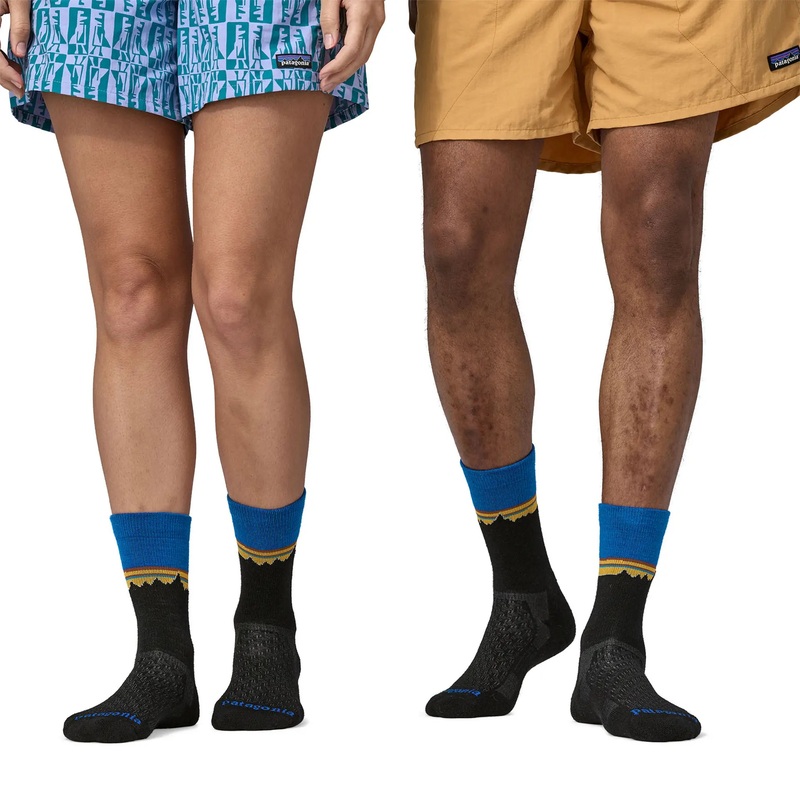 Patagonia Merino Wool Blend Crew Socks Classic Fitz Roy: Viking Blue / CFZV S