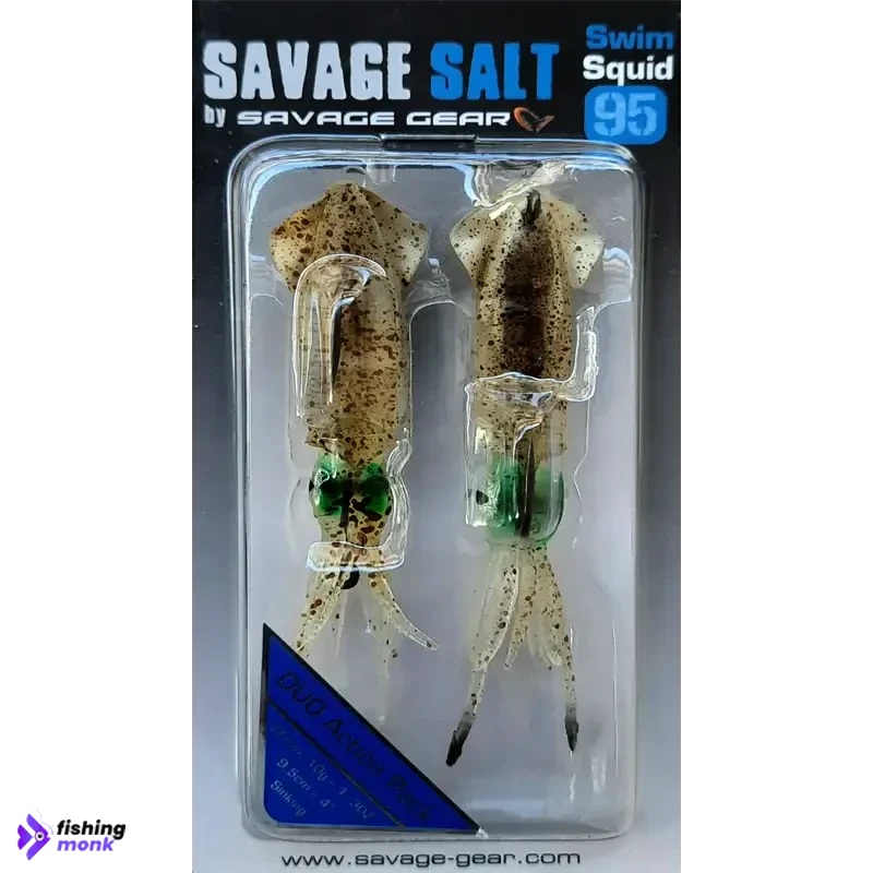 Savage Gear Serie Lure Swim Squid | 9.5cm | 10g | 2pcs/pkt Green Eye
