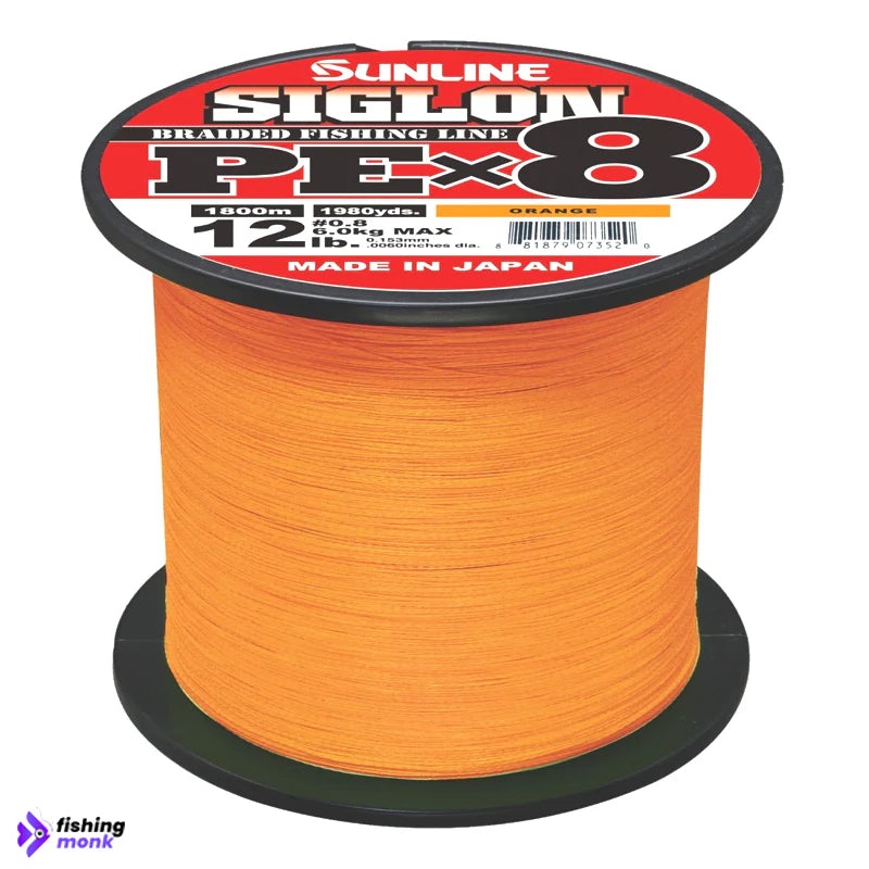 Sunline Siglon PE X8 Braided Fishing Line | #50lb – #130lb | 1800mtr 50lb. – 22.0kg | 0.296mm Orange