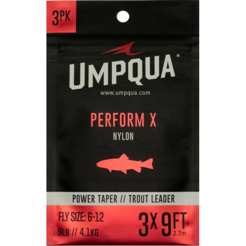 Umpqua Perform X Power Leader 9ft 3pk 2X