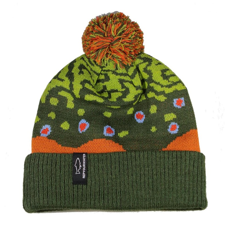Rep Your Water – Brook Trout Skin Knit Hat