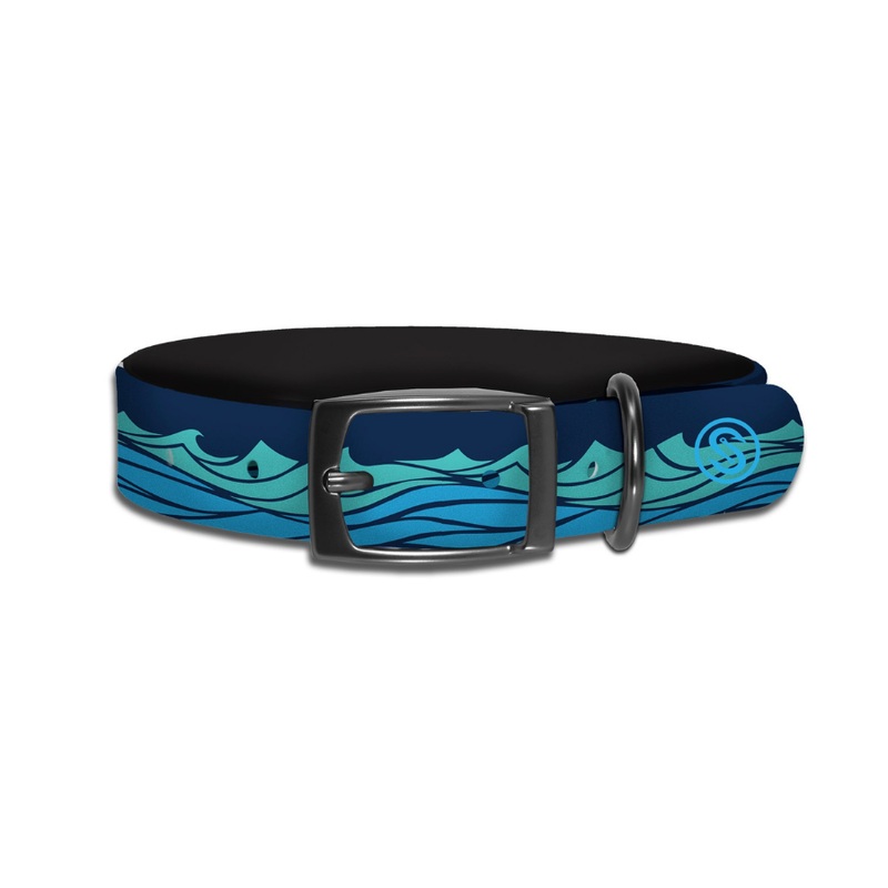 SCALES PET COLLAR SPORTY SEAS NAVY M