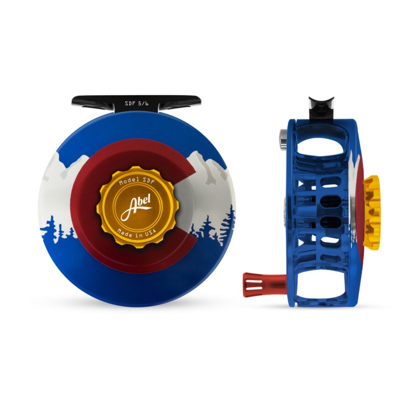 Abel SDF Fly Reel – Colorado Edition – 5/6 WT with Aluminum Red Handle 5/6 wt