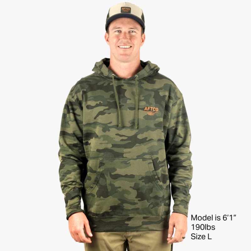 AFTCO RADAR CAMO PULLOVER HOODIE Medium