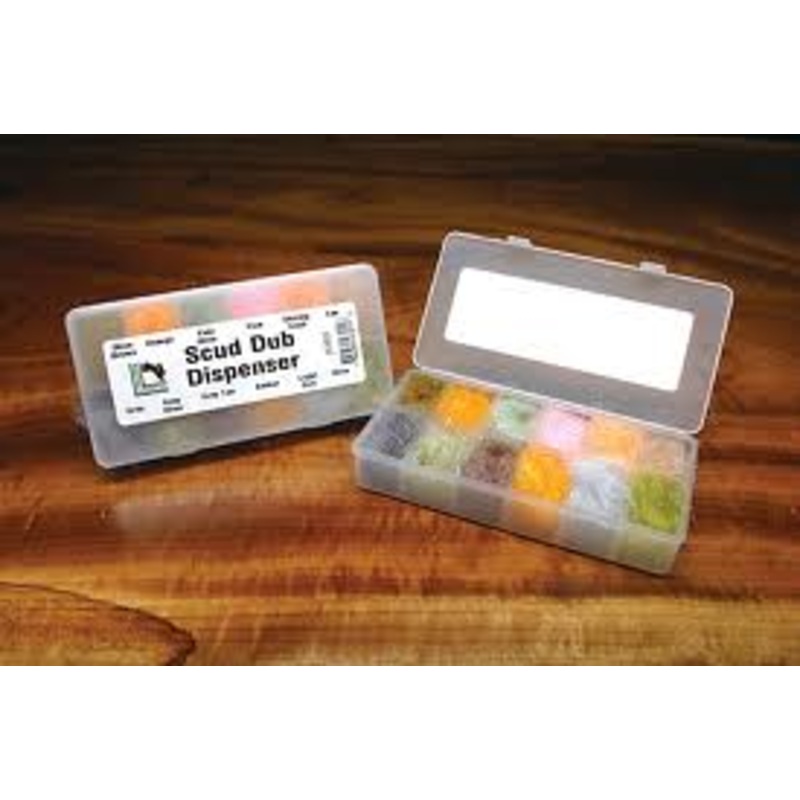 Scud Dubbin Dispenser – 12 Popular Colors – by Hareline Dubbin – Fly Tying