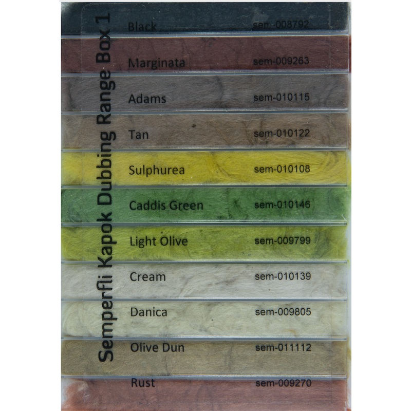 SemperFli Kapok Dry Fly Dubbing Full Selection Dispenser