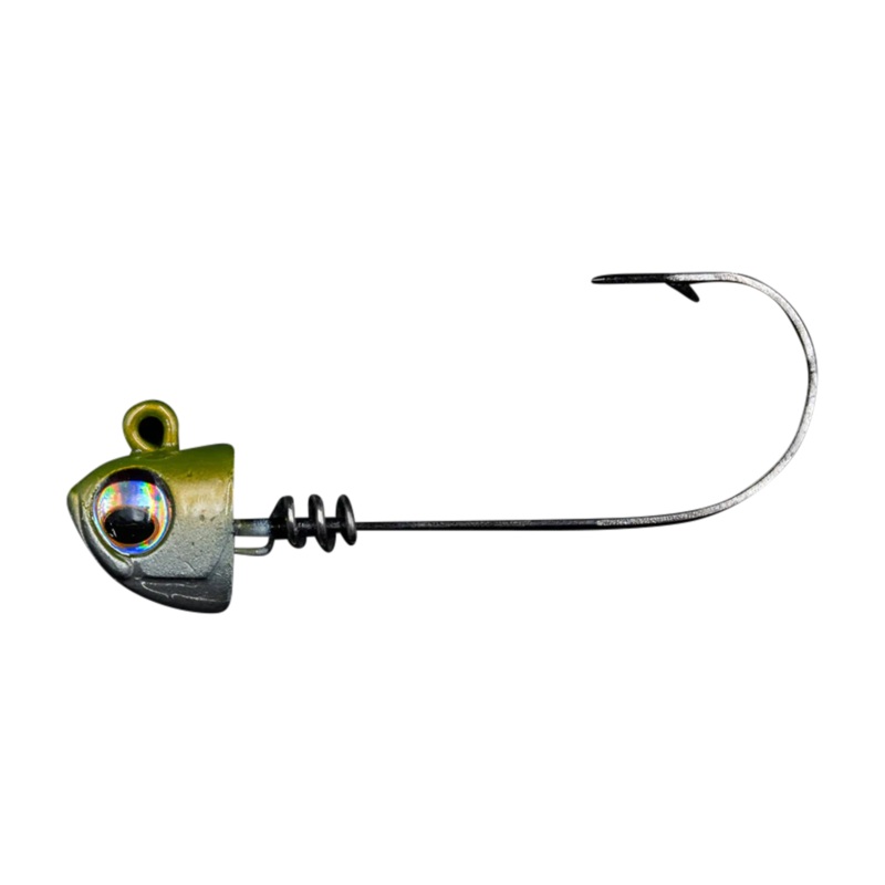 8″ Screw Lock Jig Heads Green Back 1 oz.