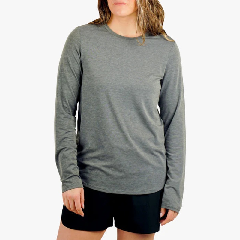 AFTCO WOMENS’S OCEAN BOUND LS PERFORMANCE SHIRT Charcoal Heather Small