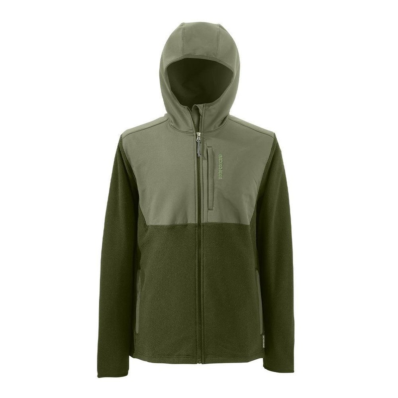 Grundens Bering Fleece Pro Full-Zip Hoodie CLOSE-OUT Deep Lichen Green/Deep Depths M