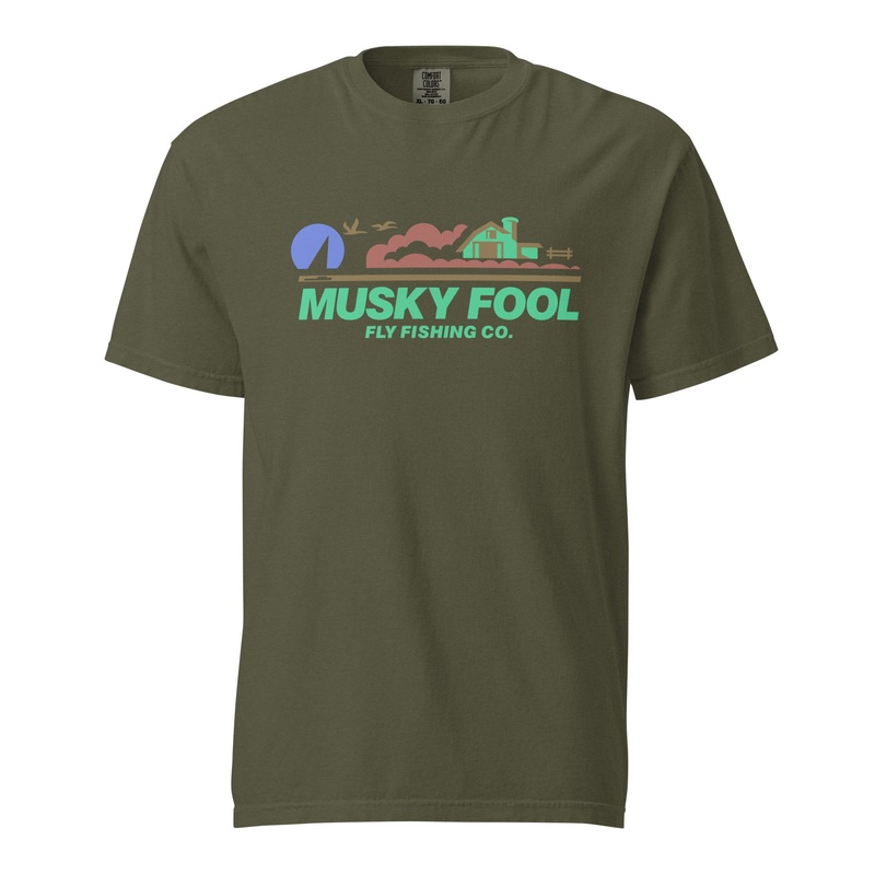 Musky Fool Wisconsin License Plate T-Shirt S