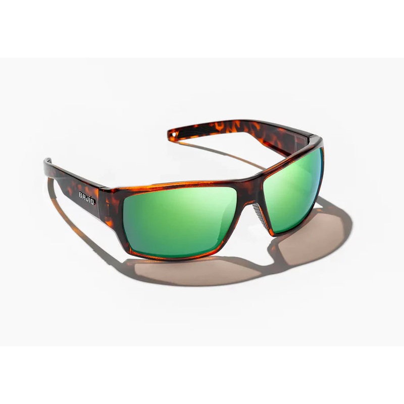 BAJIO VEGA Brown Tortoise Gloss Green Mirror Glass