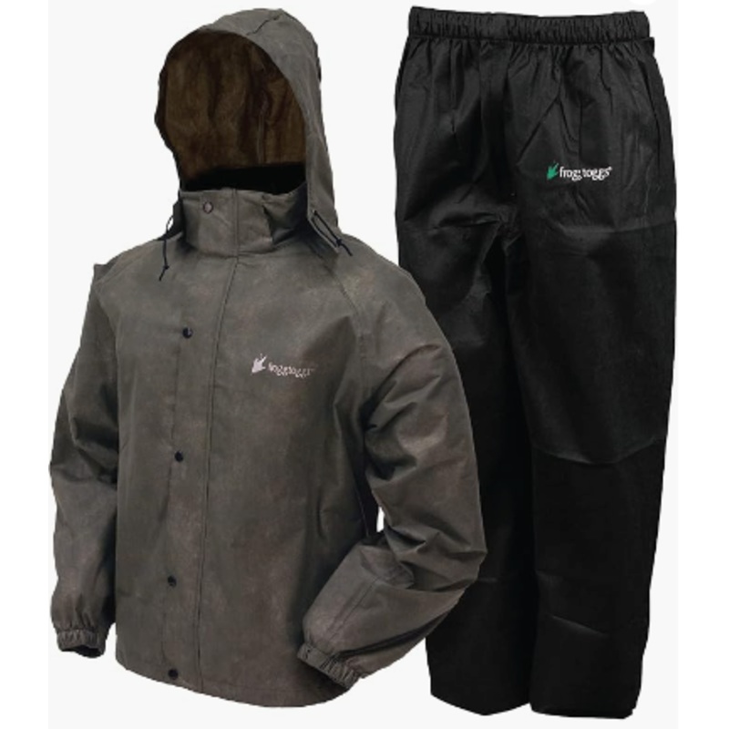 Frogg Toggs Men’s Classic All-Sport Rain Suit Stone/Black 2X-Large
