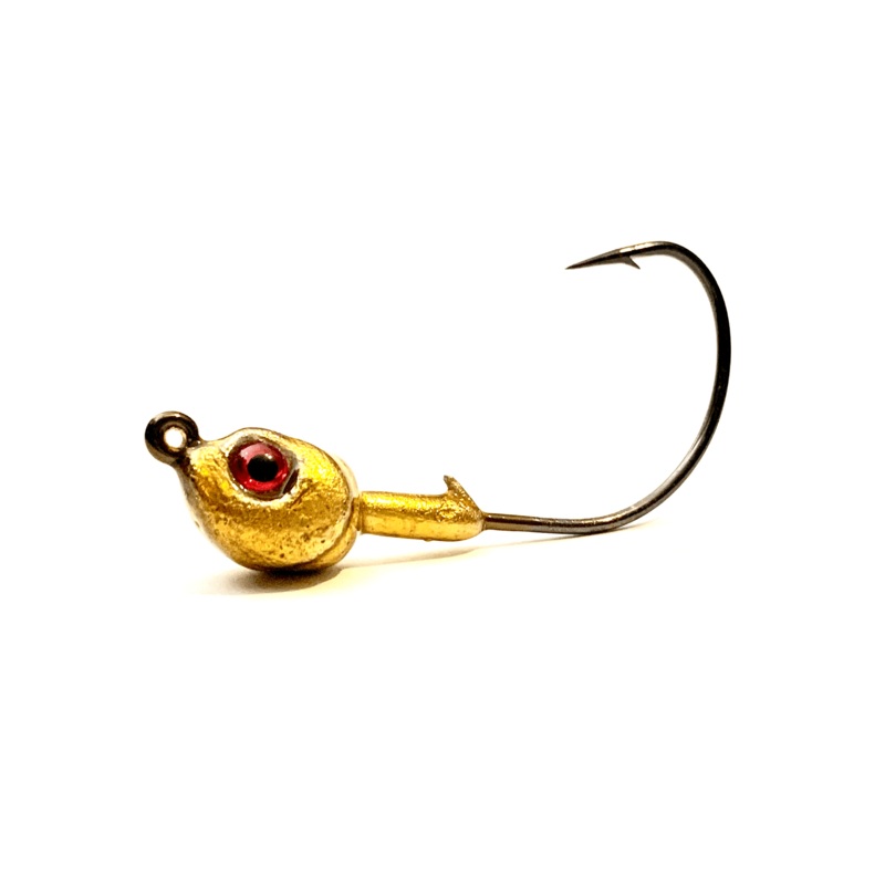 Gold Kahle Hook Live Bait Jig Heads 3pk 1/8oz