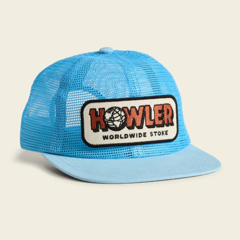 Howler Bros – Unstructured Snapback Hats : Worldwide Stoke Light Blue