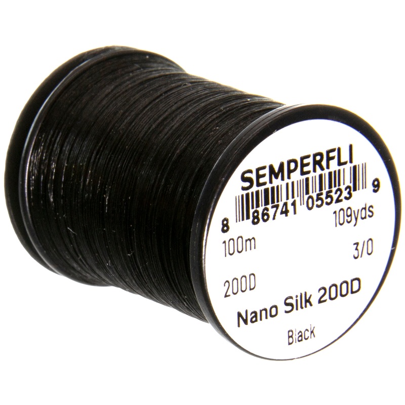 SemperFli Nano Silk 200 Denier 3/0  Big Game Black