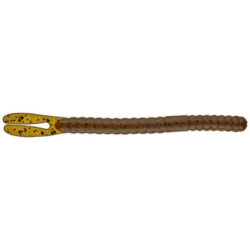 Zoom Fork Tail Worm 5″ (15 Pk) Green Pumpkin