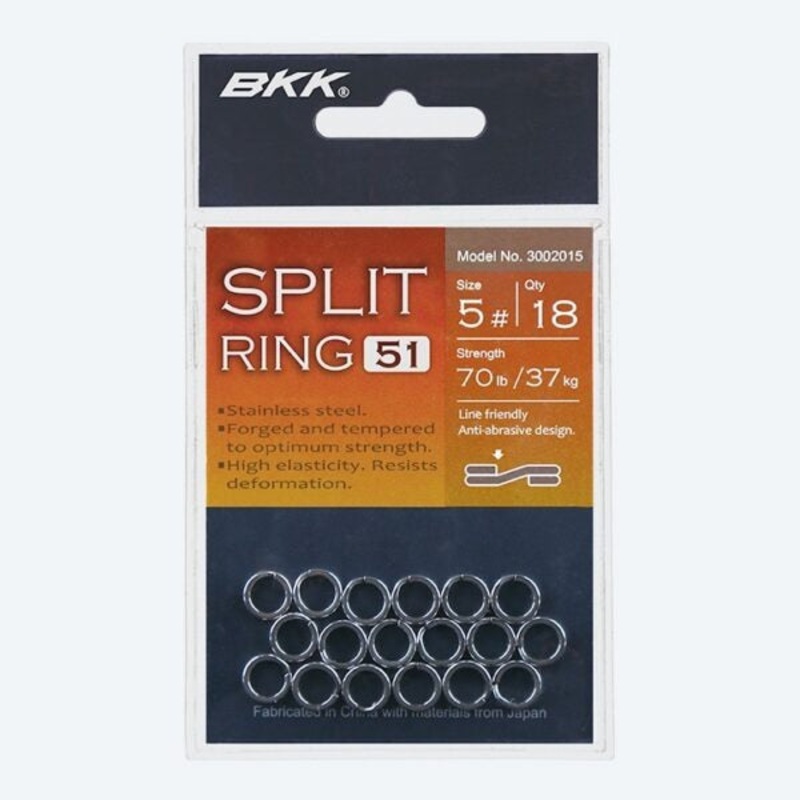BKK Stainless Steel Split Ring-51 #1 20pk