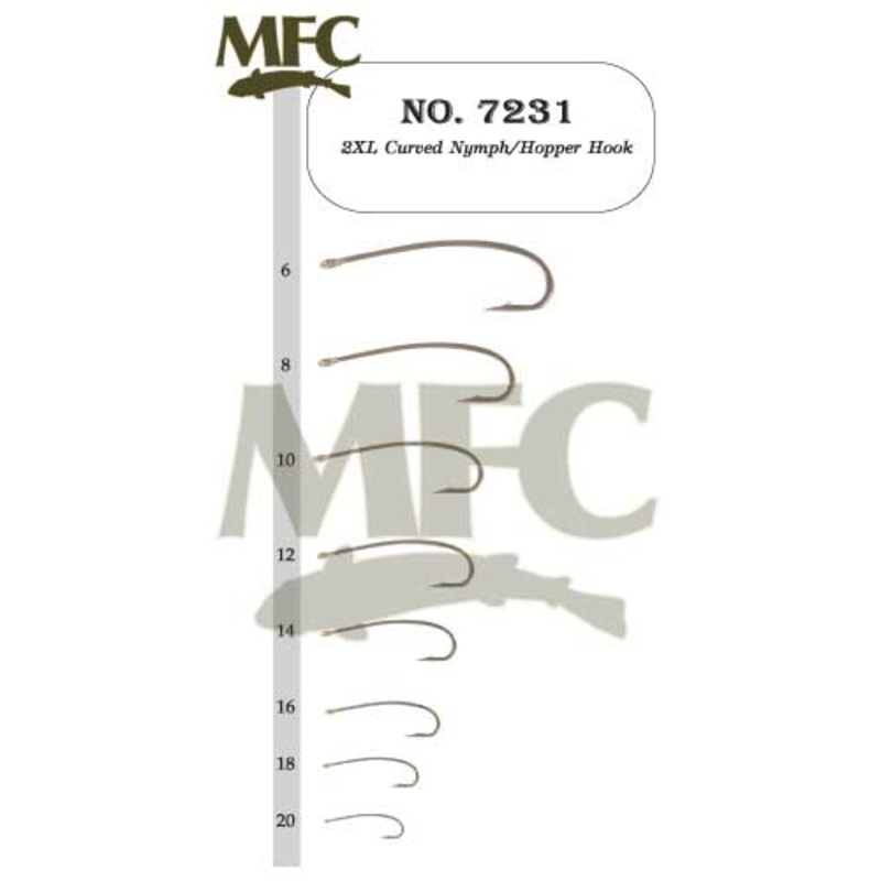 Montana Fly Company 2XL Curved Nymph/Hopper Hook 7231 – 25 Pack 8