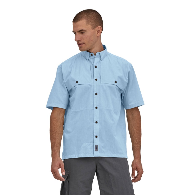 Patagonia M’s Island Hopper Shirt Chambray Lago Blue / CLAB XS