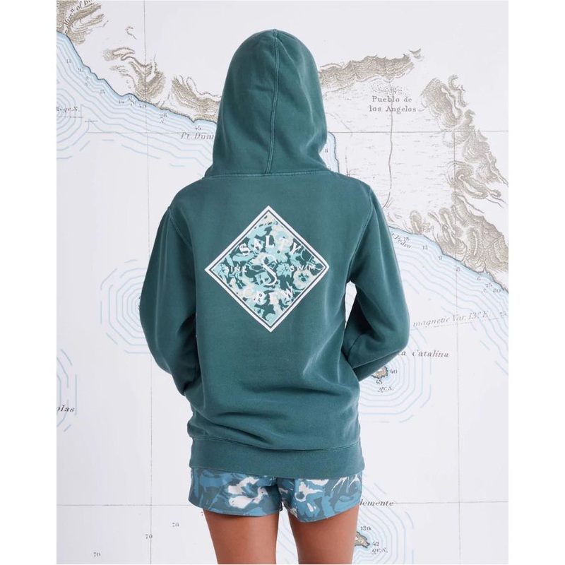 SALTY CREW RETRO TIPPET BOYFRIEND HOODIE FATIGUE L